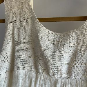 Stunning gauze and crochet dress